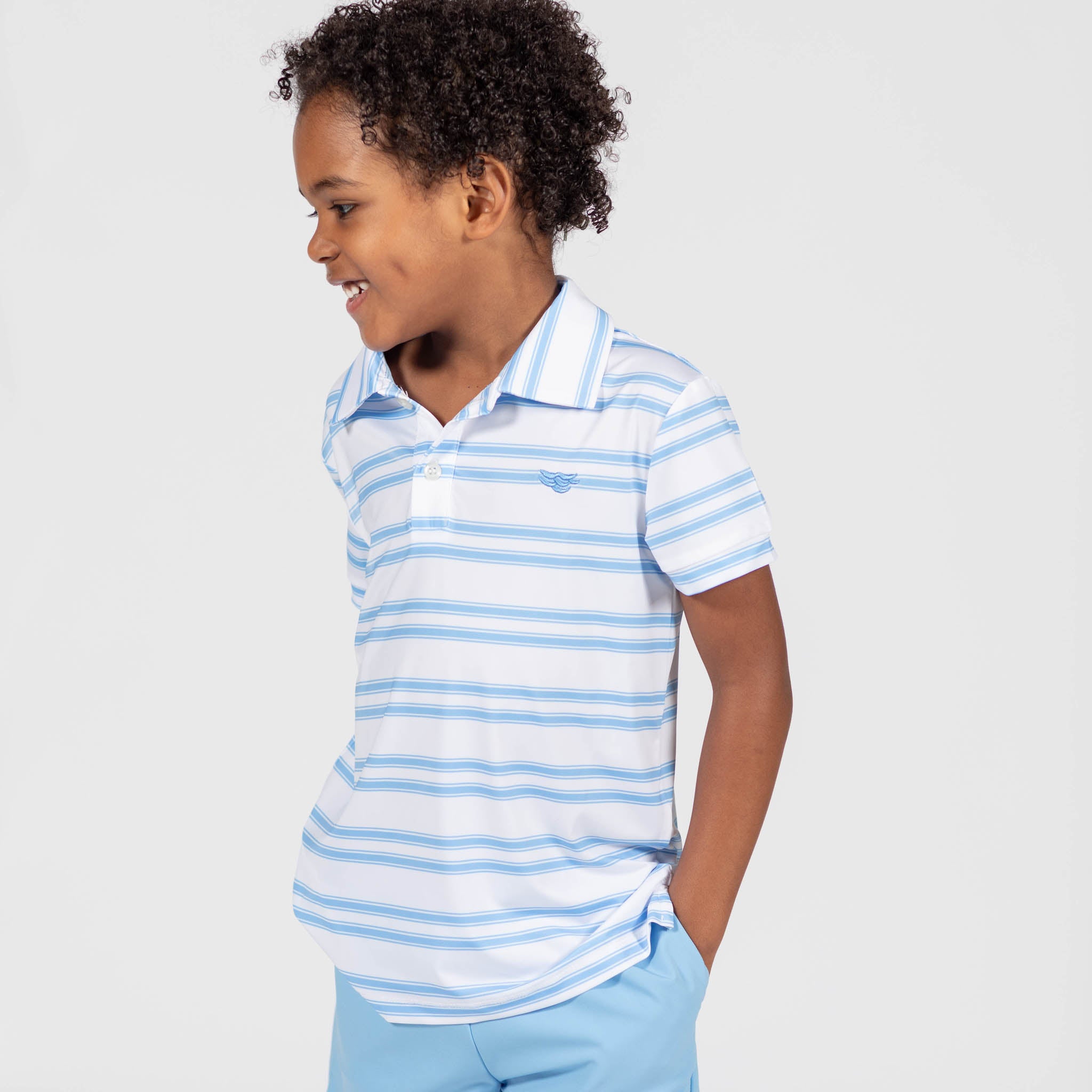 Match Point Polo in Blue & White Stripes - Henry Duvall