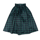 Henry Duvall Audrey Skirt for women in green and navy Newbury Tartan, classic holiday plaid skirt with flattering pleats and timeless silhouette, perfect for festive gatherings and family photos