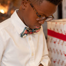 Boys’ adjustable pre-tied bow tie in red and green Townsend Tartan – festive holiday accessory for classic seasonal dressing