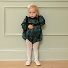 White Microfiber Tights for girls, toddlers, and babies, 2 pair pack of smooth, no-bunch tights designed to coordinate with Henry Duvall’s Fall Collection