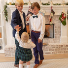 Henry Duvall boys' navy and khaki dress pants, wrinkle-resistant performance trousers with flat front and elastic back, classic boys fall church and school pants