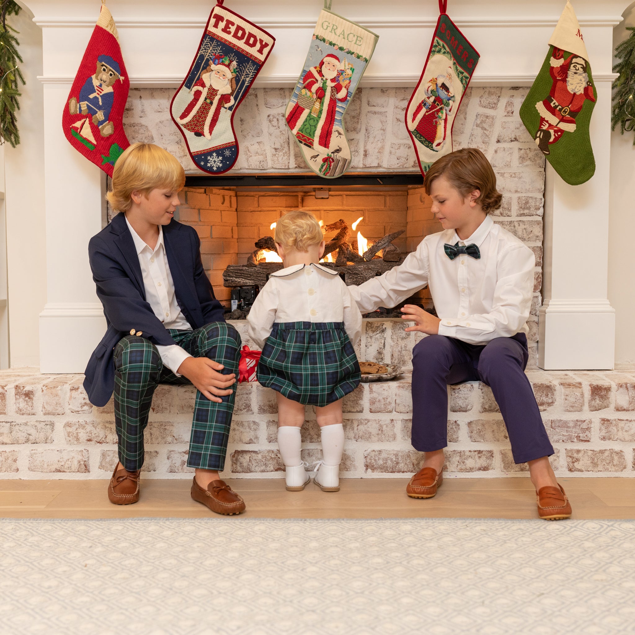 Henry Duvall boys' navy and khaki dress pants, wrinkle-resistant performance trousers with flat front and elastic back, classic boys fall church and school pants