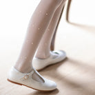L’Amour Eleanor T-strap Mary Jane shoes for girls in smooth leather with classic cutouts, ideal for fall outfits, family photos, and coordinating with Henry Duvall collections