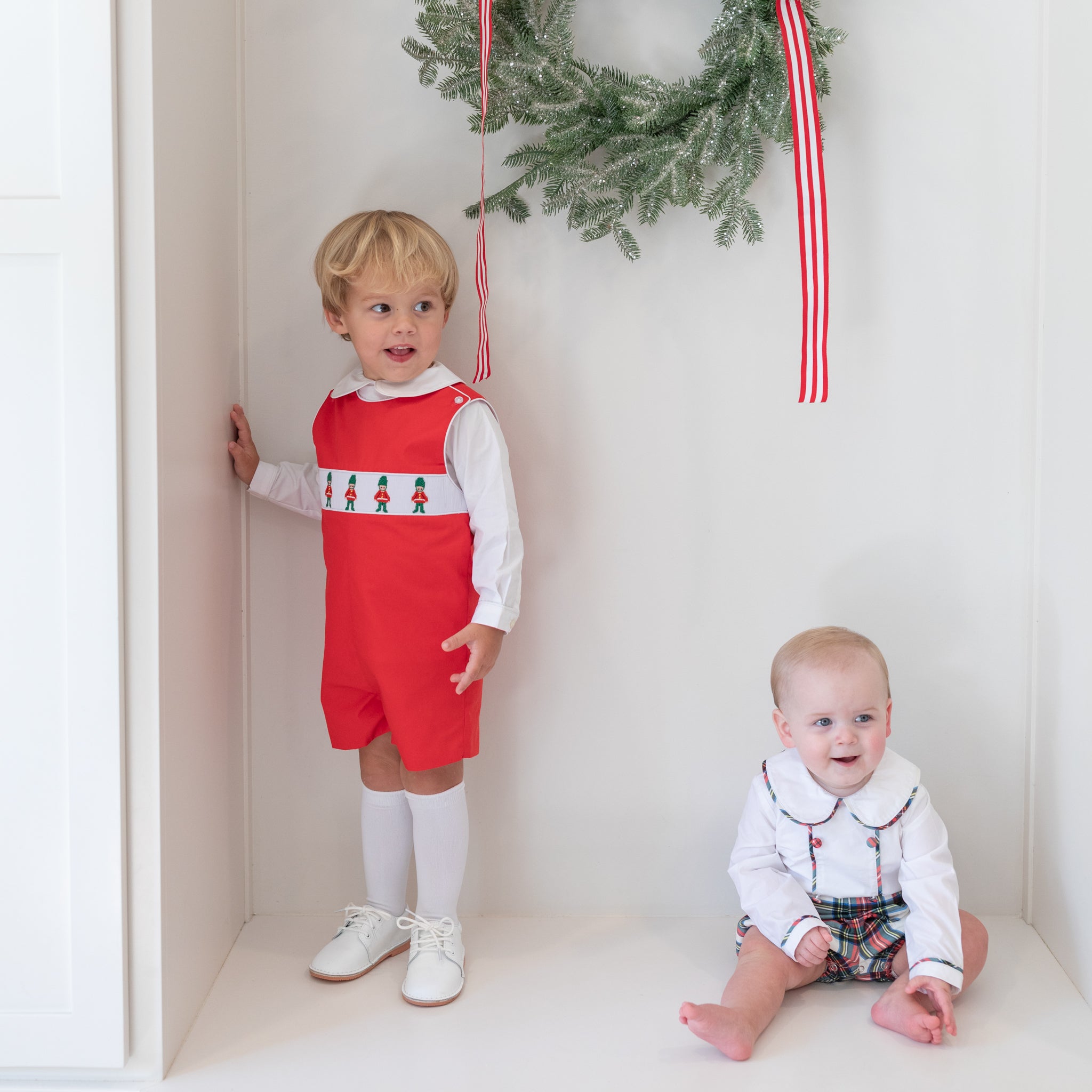 Henry Duvall boys white Peter Pan collar shirt, classic holiday layering piece for Jon Jons, shorts, and bubbles, timeless Christmas toddler outfit