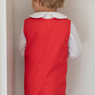 Henry Duvall boys white Peter Pan collar shirt, classic holiday layering piece for Jon Jons, shorts, and bubbles, timeless Christmas toddler outfit