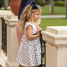 Betsy Dress in Narragansett Navy Polka Dots - Henry Duvall