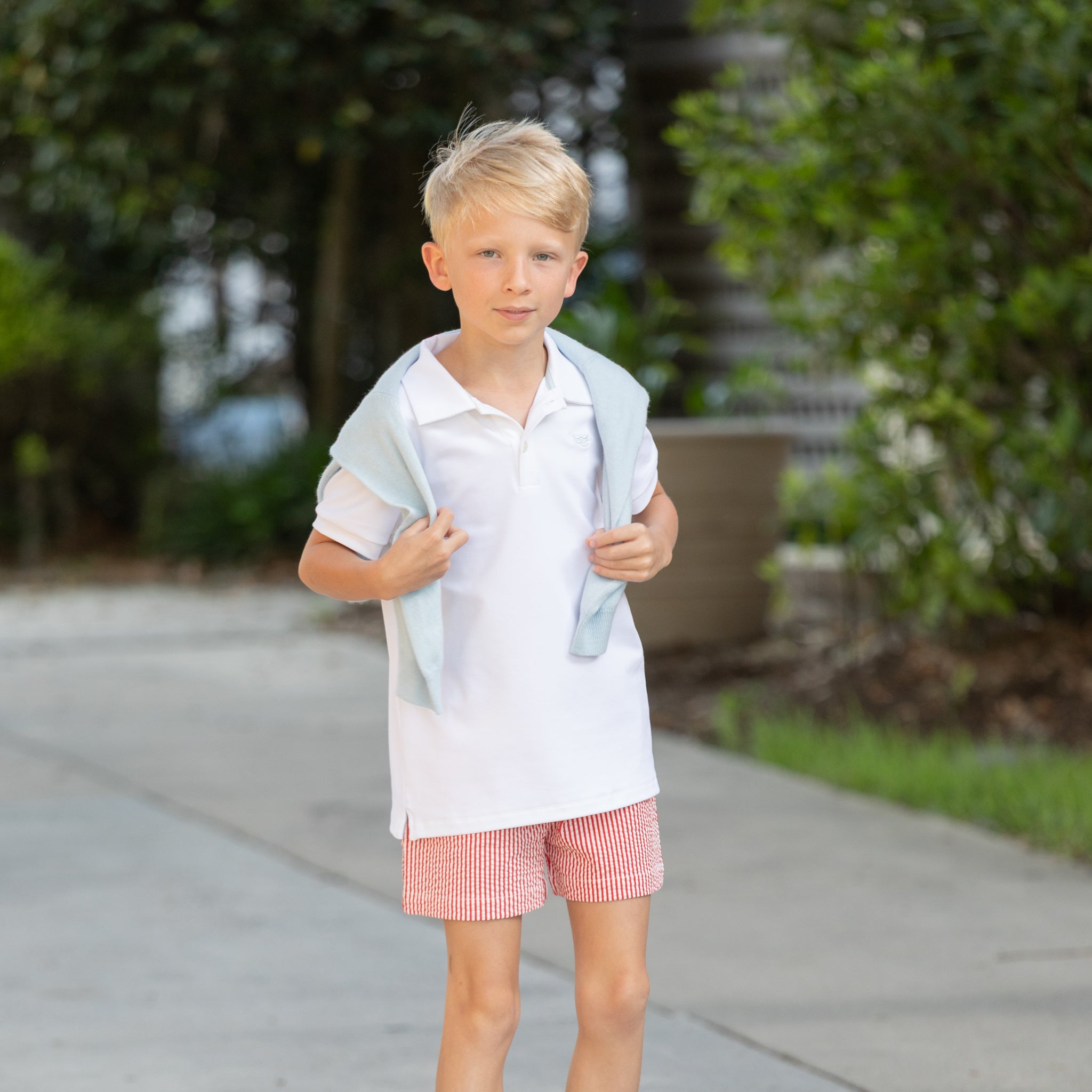 Liam Shorts in Rhode Island Red Seersucker – Henry Duvall