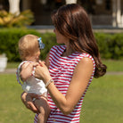The Laine Dress in Rhode Island Red & White Stripe - Henry Duvall