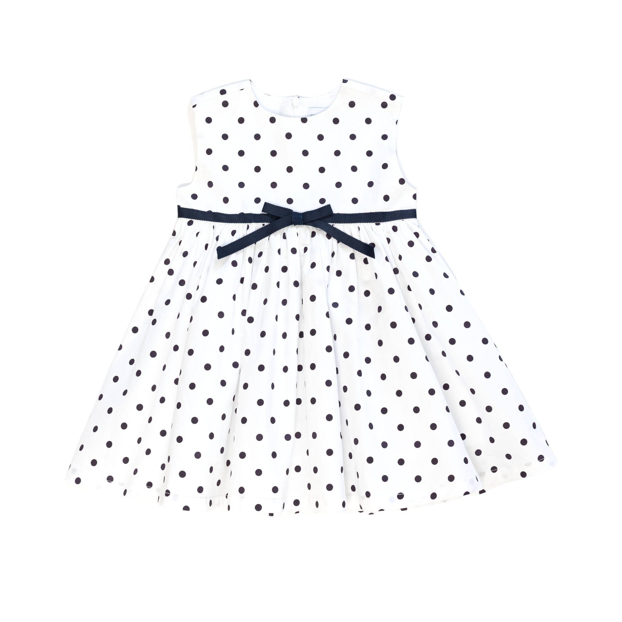Betsy Dress in Narragansett Navy Polka Dots - Henry Duvall