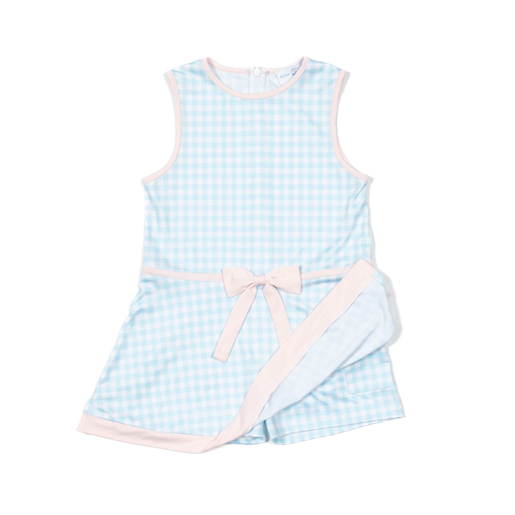 Taft Tennis Dress in Blue Gingham - Henry Duvall