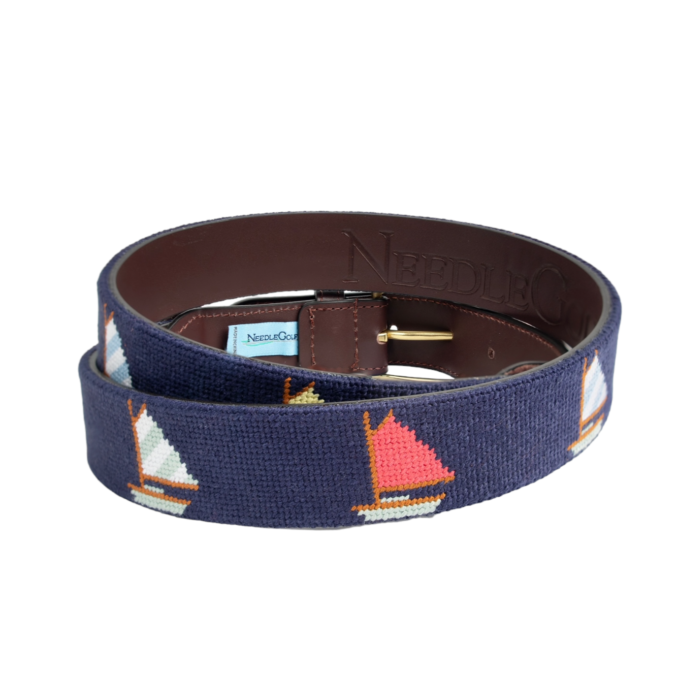 Sailboat Needlepoint Belt - Henry Duvall