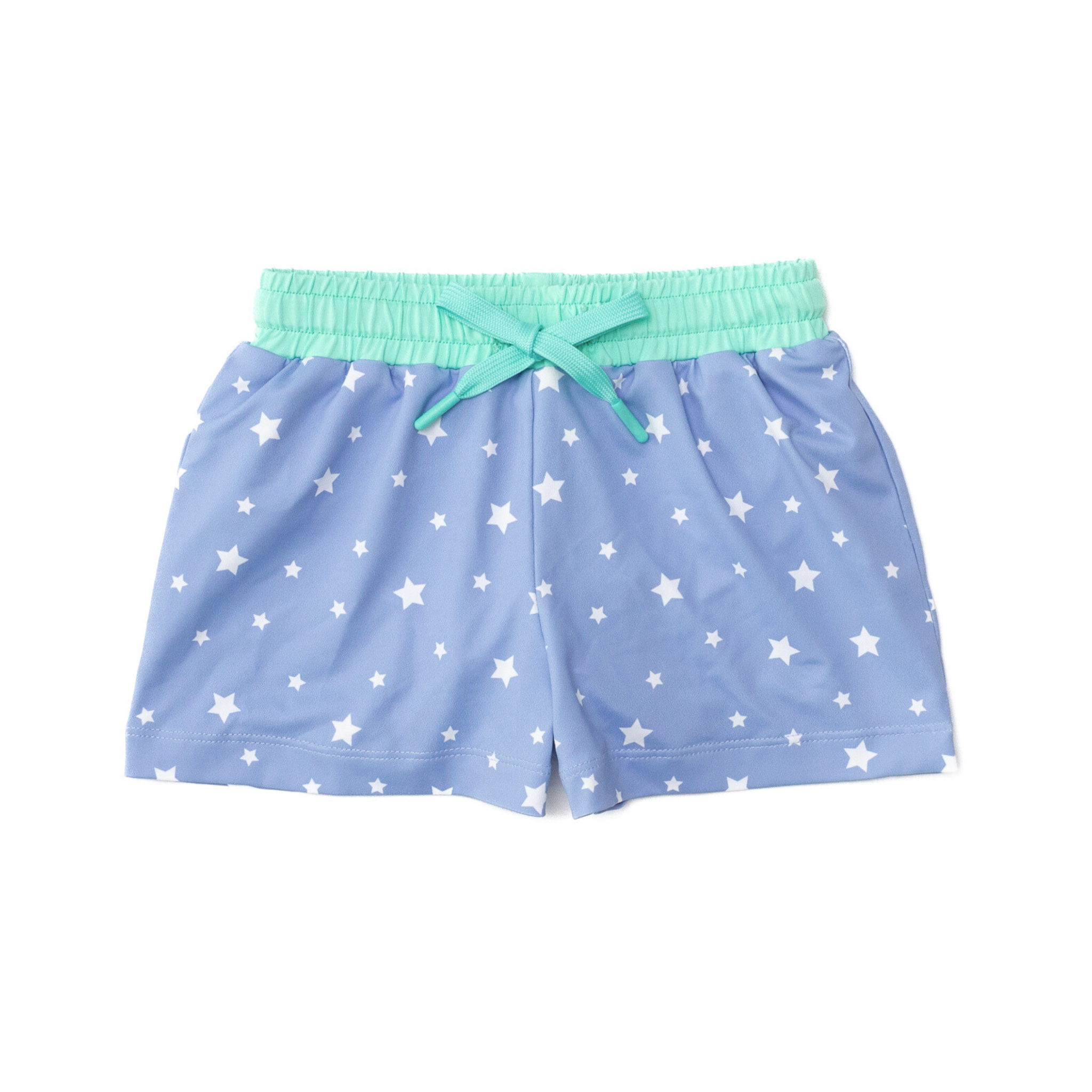 Classic boys’ swim trunks by Henry Duvall in a tailored above-the-knee fit with UPF 50+ protection, featuring an elastic waistband and drawstring for a comfortable summer look.