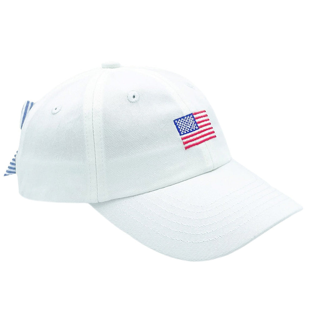 American Flag Bow Baseball Hat (Girls) - Henry Duvall
