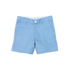 Henry Duvall boys Wyatt Shorts in East Beach Blue cotton featuring reversible striped cuffs, a timeless and versatile preppy boys short