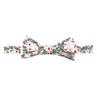 Boys’ Baker Bow Tie in Regent Wreaths, a festive red and green holiday print on a classic white background.
