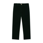 Boys’ Bradford Trousers in rich Grafton Green Velvet with a classic tailored fit, belt loops, front and back pockets, and embroidered Henry Duvall logo at the back.