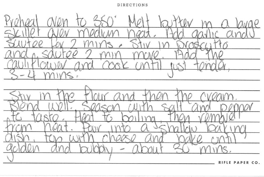 Recipe Card | Henry Duvall 