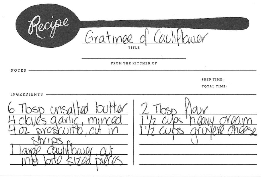 Recipe Card | Henry Duvall 