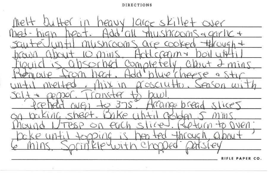 Recipe Card | Henry Duvall 