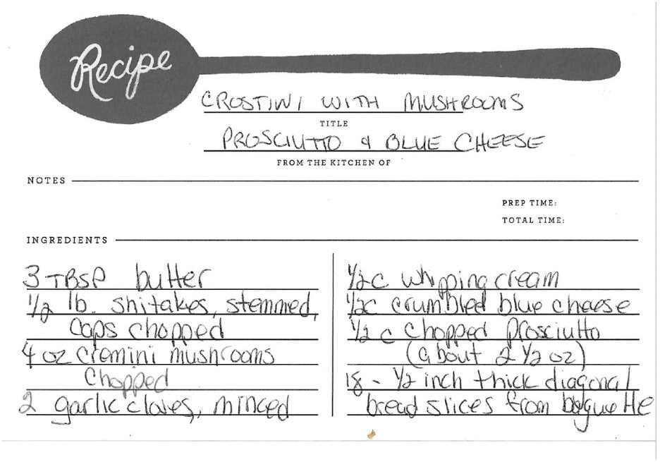 Recipe Card | Henry Duvall 