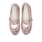 Childrenchic Stella silver glitter Mary Jane shoes for girls with adjustable strap, perfect for fall parties, holiday outfits, and sparkling special occasion style at Henry Duvall