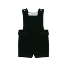 Boys’ James Henry Jon Jon in rich Grafton Green Velvet with signature gold buttons at the shoulders and side tabs.