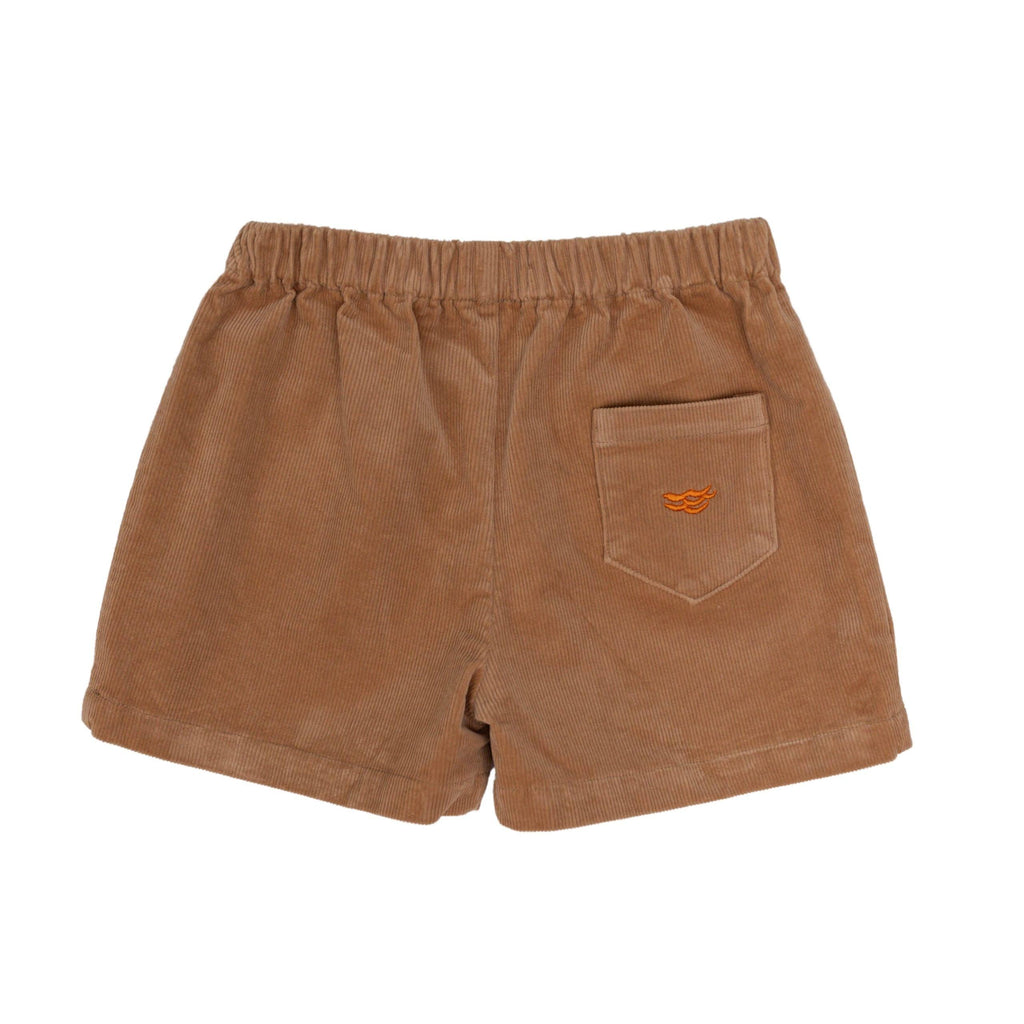 Liam Shorts in Clubhouse Camel Corduroy with Charlie Fox Applique - Henry Duvall