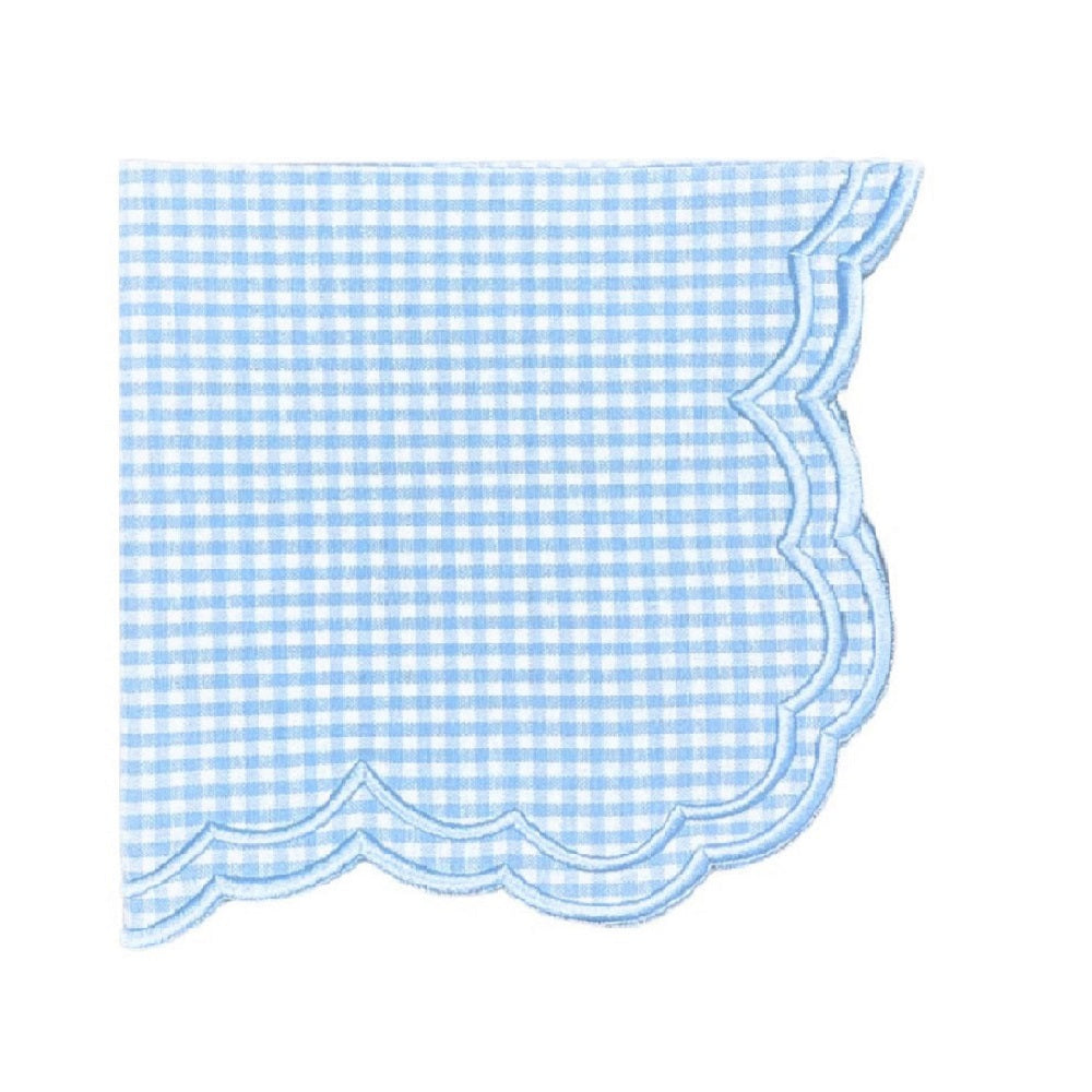 Bettina Napkin in Blue Gingham, Set of 4 - Henry Duvall