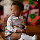 Long Sleeve Beau Bubble in Red Plaid and White - Henry Duvall