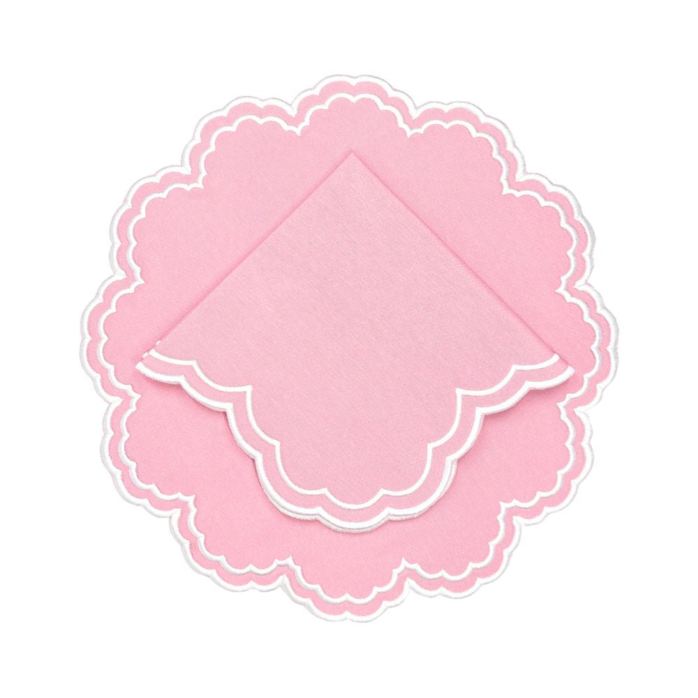 Bettina Napkin in Pink, Set of 4 - Henry duvall