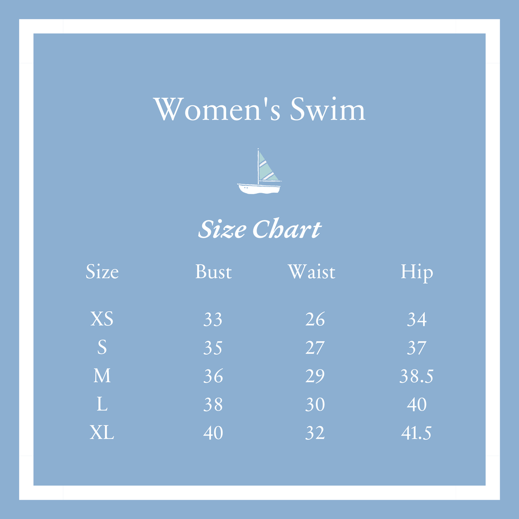 Women's Swim Size Chart - Henry Duvall